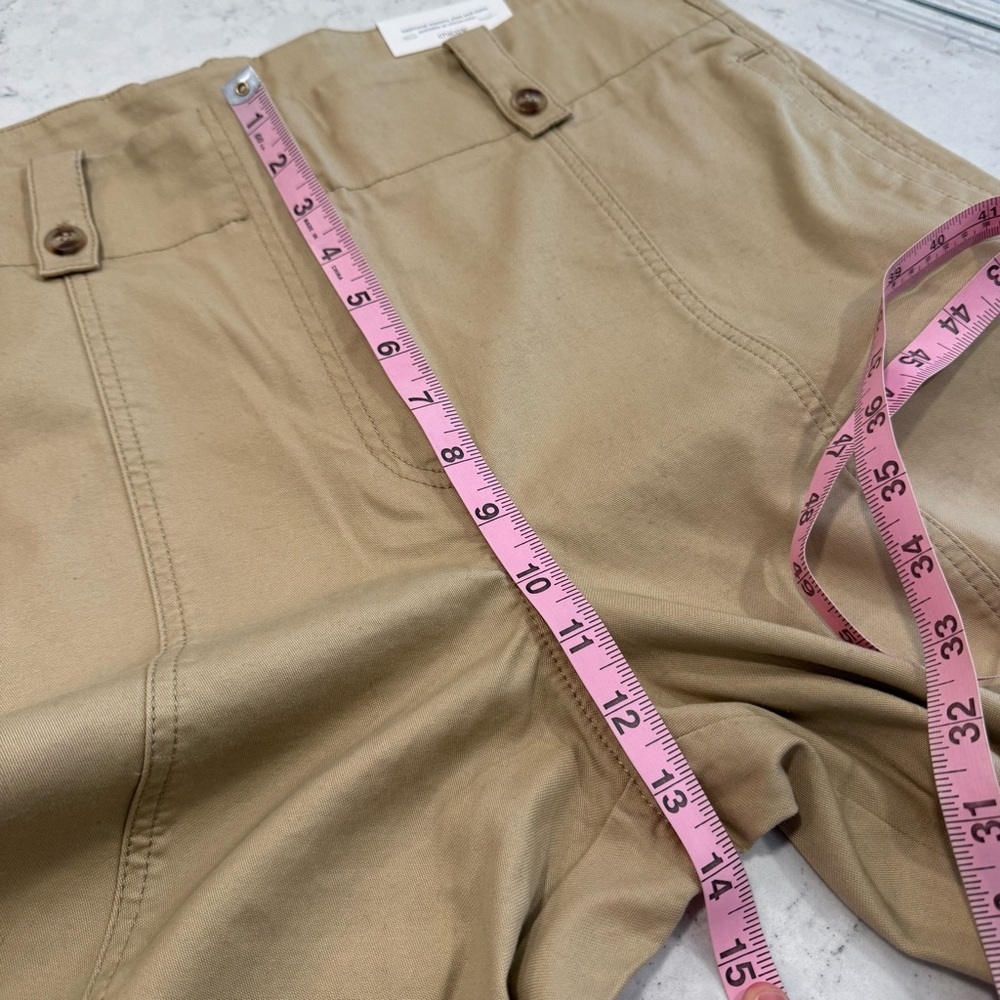 NWT Chico's Size 2R Fly Front Wide Leg Pant Fashion Wild Truffle Chino Khaki - Picture 14 of 16